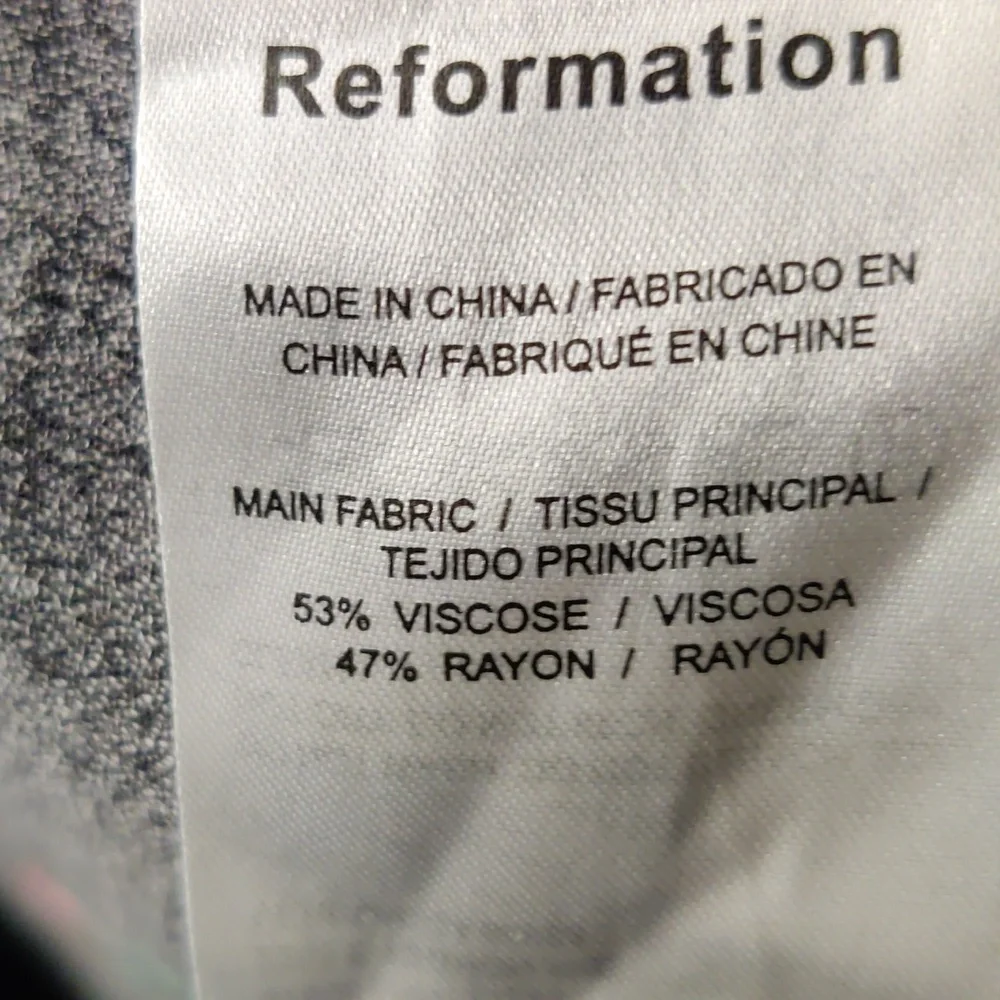 Reformation Margot Black Floral Mini Skirt Size 0
